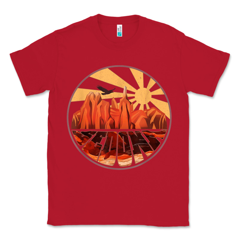 Retro Vintage Sedona Arizona Hiking Sunset Dawn Gift Classic Tee by minhPixels | Teevron