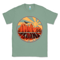 Sage Retro Vintage Sedona Arizona Hiking Sunset Dawn Gift Classic Tee - minhPixels