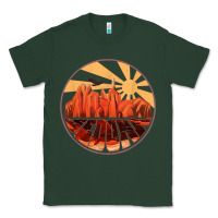 Sports Green Retro Vintage Sedona Arizona Hiking Sunset Dawn Gift Classic Tee - minhPixels