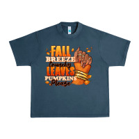 Midnight Navy Fall breeze crunchy leaves pumpkins please Urban Heavy Tee - RanaPortraitStore