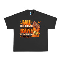 Pigment Black Fall breeze crunchy leaves pumpkins please Urban Heavy Tee - RanaPortraitStore