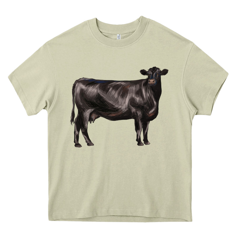Black Angus Cow Heavy Core Tee by LillyAllenDesigns | Teevron