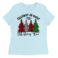 Baby Blue Rockin' Around The Christmas Tree Ladies Tee - Bettercallsaul