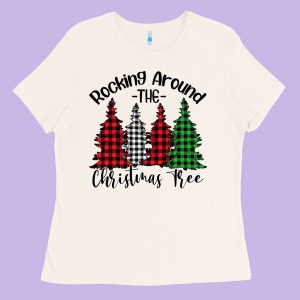Rockin' Around The Christmas Tree Ladies Tee Designed By Bettercallsaul