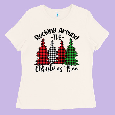 Rockin' Around The Christmas Tree Ladies Tee Designed By Bettercallsaul