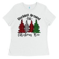 White Rockin' Around The Christmas Tree Ladies Tee - Bettercallsaul