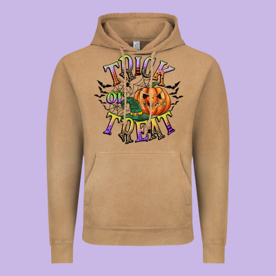 Trick Or Treat Vintage Hoodie Designed By Cowgirlartshop