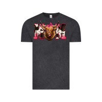 Vintage Black Western Highland Cow mom Vintage Tee - HowdyJamesFarm