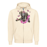 Sandshell baby elephant with tutu Zipper Hoodie - LillyAllenDesigns