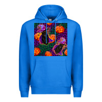 True Royal witchy cat and pumpkins seamless paternal Premium Hoodie - BundleAndBundleShop