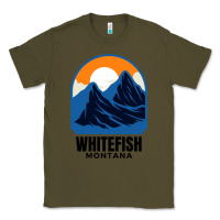 Army Green Whitefish MT Classic Tee - minhPixels