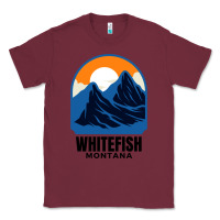 Burgundy Whitefish MT Classic Tee - minhPixels
