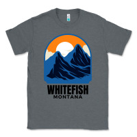 Charcoal Heather Whitefish MT Classic Tee - minhPixels
