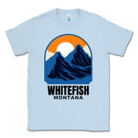 Dusty Blue Whitefish MT Classic Tee - minhPixels