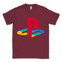Burgundy play station Classic Tee - minhPixels