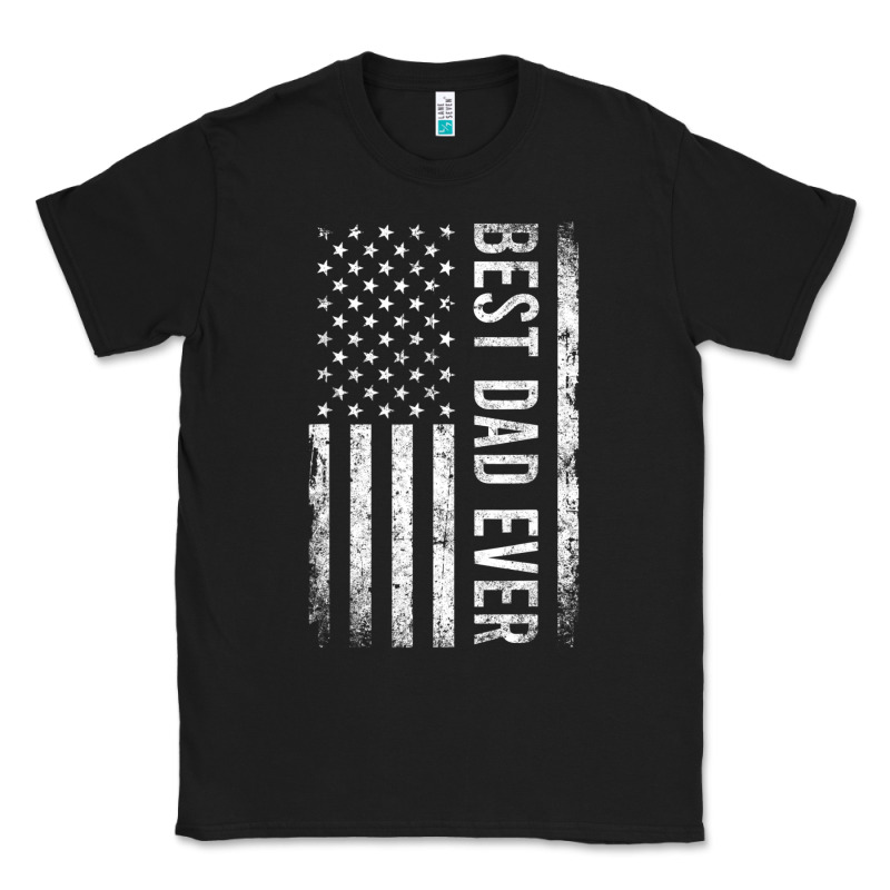 Father's Day Best Dad Ever American Flag Classic Tee by minhPixels | Teevron