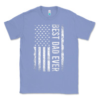 Colony Blue Father's Day Best Dad Ever American Flag Classic Tee - minhPixels