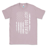 Lilac Father's Day Best Dad Ever American Flag Classic Tee - minhPixels