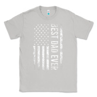 Moon Dust Father's Day Best Dad Ever American Flag Classic Tee - minhPixels