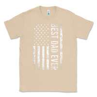 Mushroom Father's Day Best Dad Ever American Flag Classic Tee - minhPixels