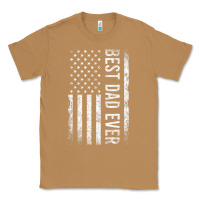Toasted Coconut Father's Day Best Dad Ever American Flag Classic Tee - minhPixels