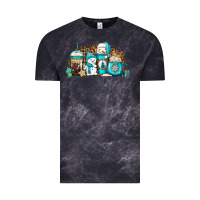 Cloud Black winter snowman coffee cups Vintage Tee - Jasminsmagicworld