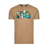 Vintage Coffee winter snowman coffee cups Vintage Tee - Jasminsmagicworld