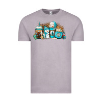 Vintage Zinc winter snowman coffee cups Vintage Tee - Jasminsmagicworld