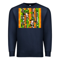 Navy st patricks cow and shamrock with cowhide Premium Sweatshirt - Artiststas