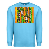 Ocean Blue st patricks cow and shamrock with cowhide Premium Sweatshirt - Artiststas