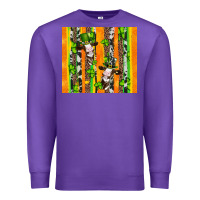 Purple st patricks cow and shamrock with cowhide Premium Sweatshirt - Artiststas