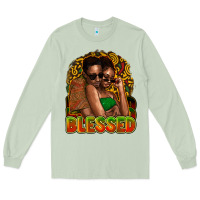 Matcha Black couple blessed Long Sleeve Tee - HowdyJamesFarm