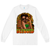 White Black couple blessed Long Sleeve Tee - HowdyJamesFarm