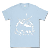Dusty Blue Captain Jack Sparrow Tattoo WHITE Classic Tee - minhPixels