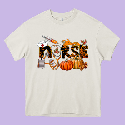 Fall Nurse Heavy Core Tee Designed By Lillyallendesigns