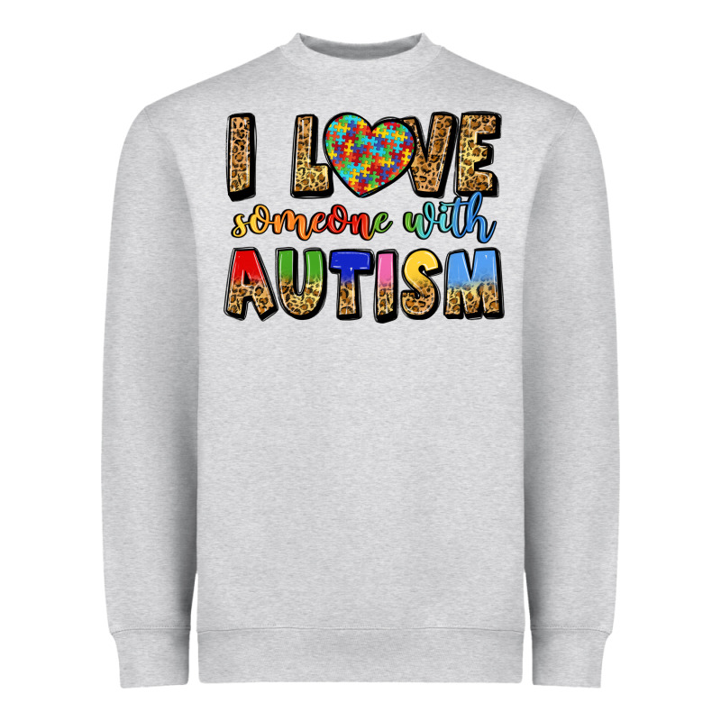 I Love Someone With Autism Heavyweight Sweatshirt by LillyAllenDesigns | Teevron