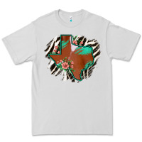Dove Grey Western Horsehide Texas Flag Premium Tee - Bettercallsaul
