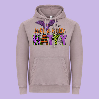 Just A Little Batty Vintage Hoodie Designed By Cowgirlartshop