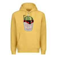 Antique Gold bubble fett boba tea funny sci fi pun pearl milk tea gift t shirt Premium Hoodie - minhPixels