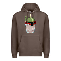 Coffee bubble fett boba tea funny sci fi pun pearl milk tea gift t shirt Premium Hoodie - minhPixels