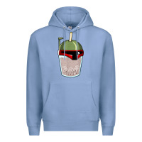 Colony Blue bubble fett boba tea funny sci fi pun pearl milk tea gift t shirt Premium Hoodie - minhPixels