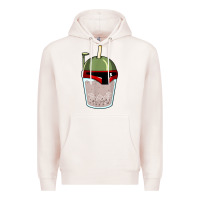 Pale Pink bubble fett boba tea funny sci fi pun pearl milk tea gift t shirt Premium Hoodie - minhPixels