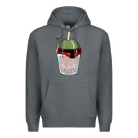 Rock bubble fett boba tea funny sci fi pun pearl milk tea gift t shirt Premium Hoodie - minhPixels