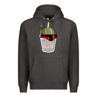 Smoke bubble fett boba tea funny sci fi pun pearl milk tea gift t shirt Premium Hoodie - minhPixels
