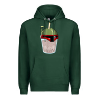 Sports Green bubble fett boba tea funny sci fi pun pearl milk tea gift t shirt Premium Hoodie - minhPixels