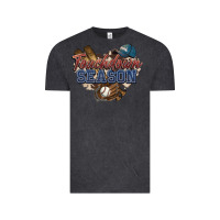 Vintage Black Touchdown season Baseball Vintage Tee - HowdyJamesFarm