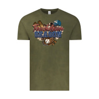 Vintage Olive Touchdown season Baseball Vintage Tee - HowdyJamesFarm