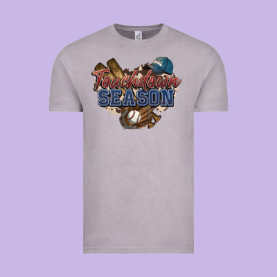 Touchdown Season Baseball Vintage Tee Designed By Howdyjamesfarm