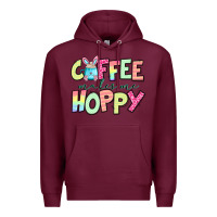 Burgundy coffee makes me hoppy easter Premium Hoodie - Jasminsmagicworld