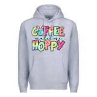 Heather Grey coffee makes me hoppy easter Premium Hoodie - Jasminsmagicworld